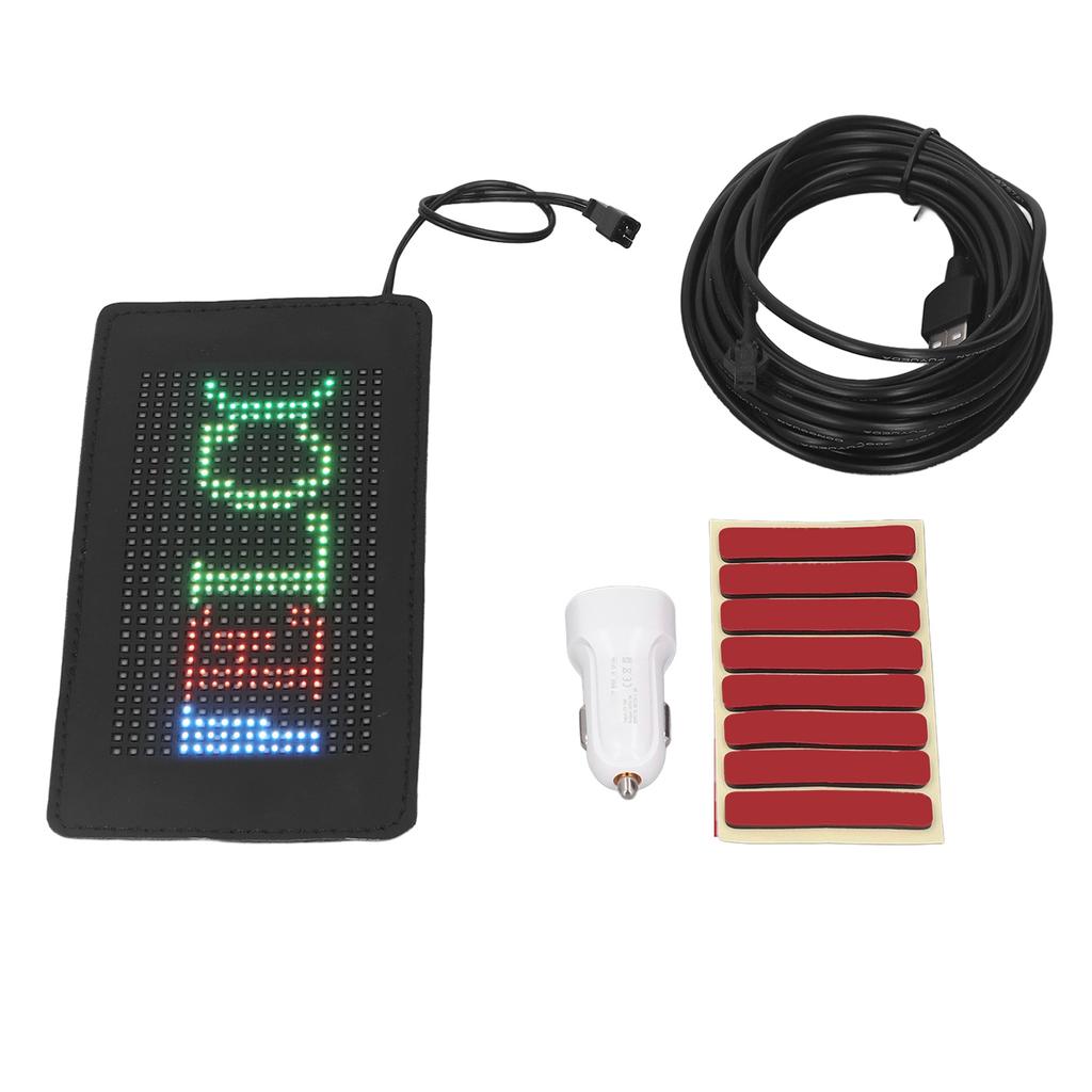 Flexibles LED-Schild 190x90mm 16x32 Auflösung Bluetooth APP-Steuerung Benutzerdefinierter Text Muster Animation LED