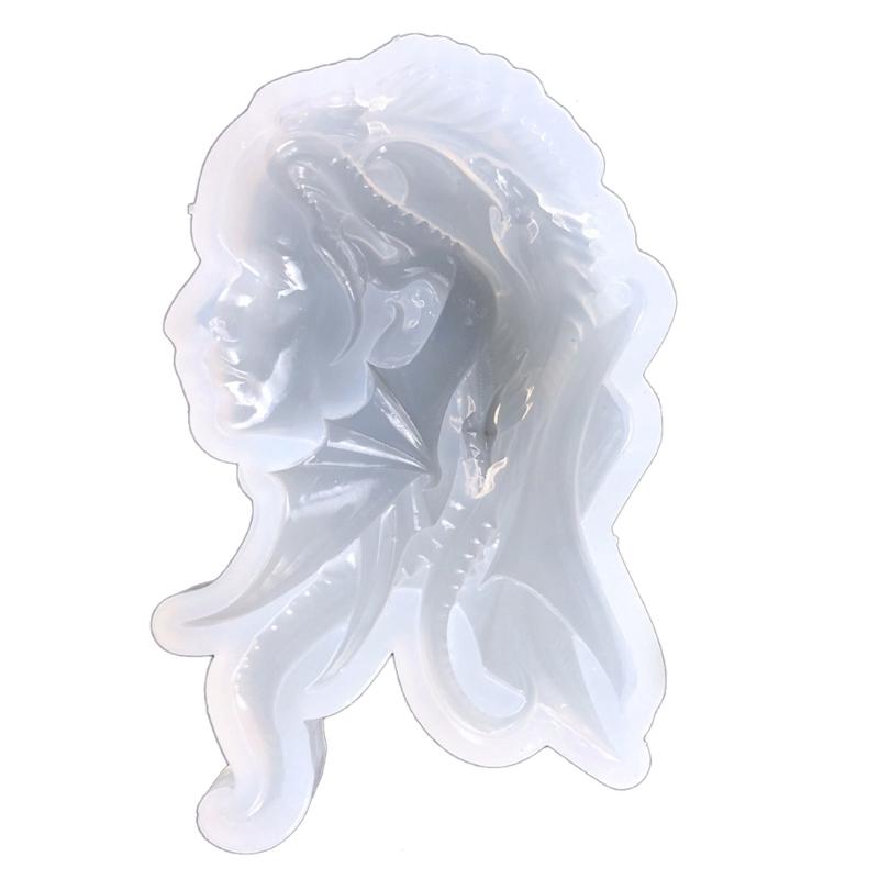 Multipurpose Flexible Silicone Mould for Dragon Girl Candle Holder Portable for Craft Supplies and Festive Decorations