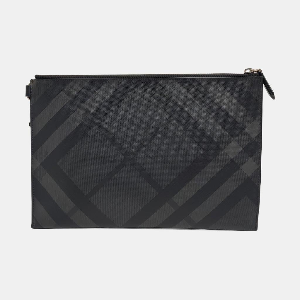 [Gebraucht] London Gray beschichtete Canvas Clutch - Sehr gut #1GHEZP9