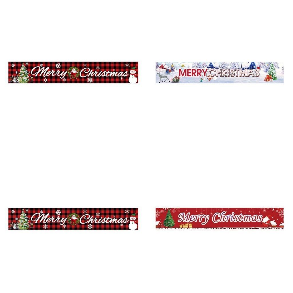 Christmas Banner Party Decorations For Indoor And Outdoor Use 300x50cm Polyester Fabric
