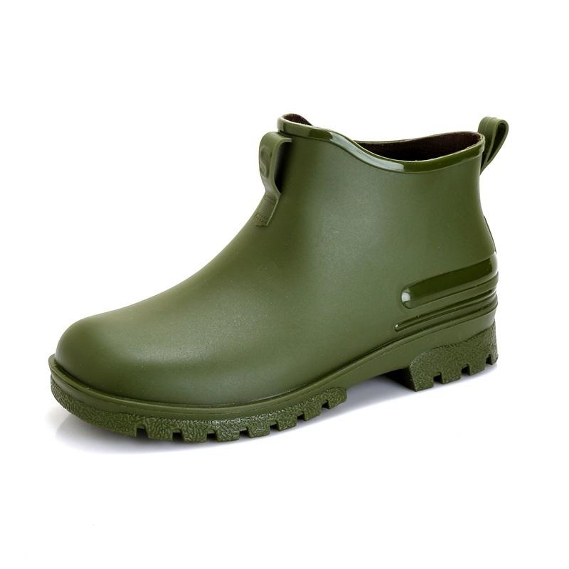 Korte Enkel Regenlaarzen Waterdicht Antislip Rubberen Schoenen Voor Mannen Vrouwen Buitenwerk Chelsea Stijl