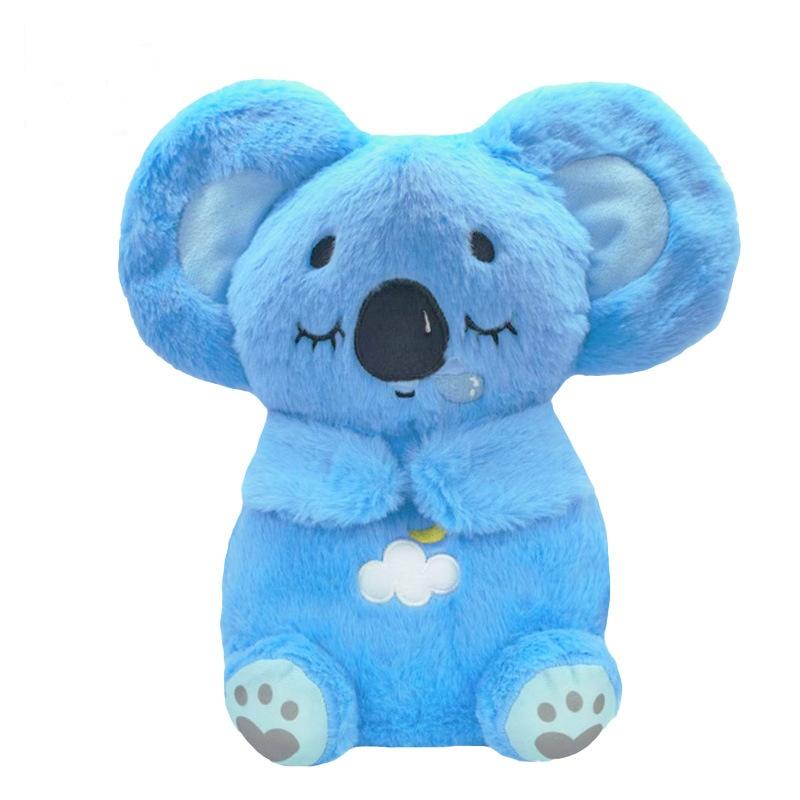 Baby Breathing Soothing Plush Toy Doll Toy Children Soothing Music Sleep Companion Sound and Light Doll Toy Gift