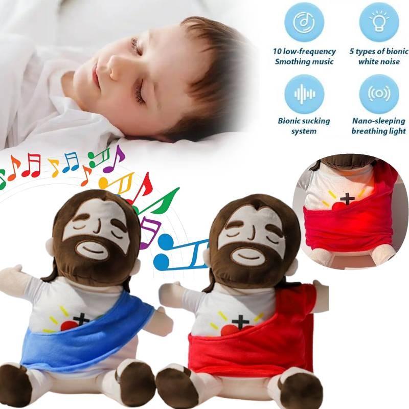 Anxiety Jesus Relief Plush Toys Breathing Musical Soothing Doll Sleep Gift Toy