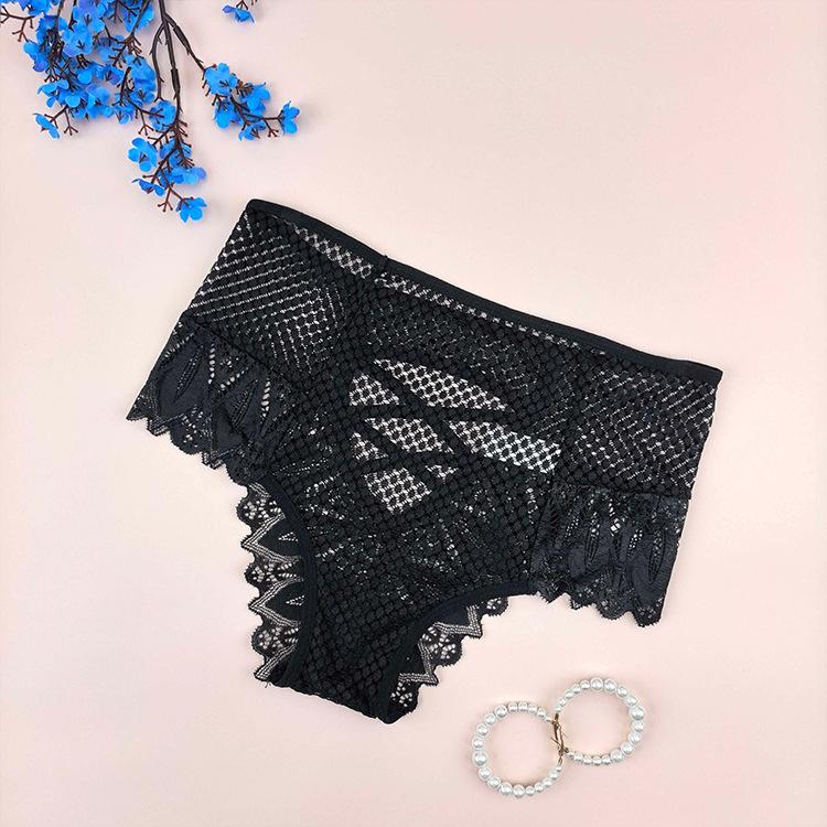 Lady Summer Sexy Hollow Out Cross Band High Waist Triangle Briefs