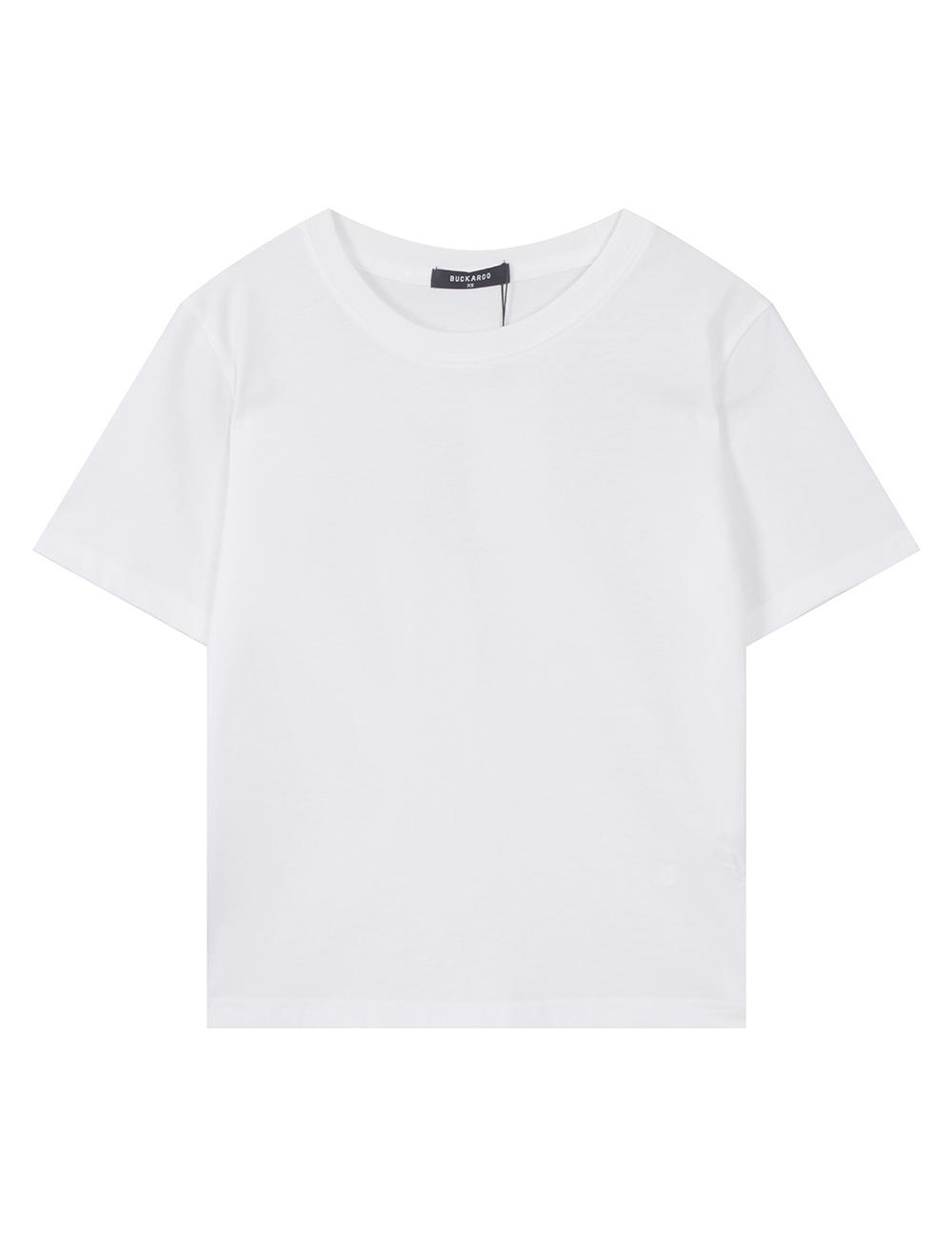 Burkeru Women S Crop Short Sleeve T-Shirt Off White Off White_Xs