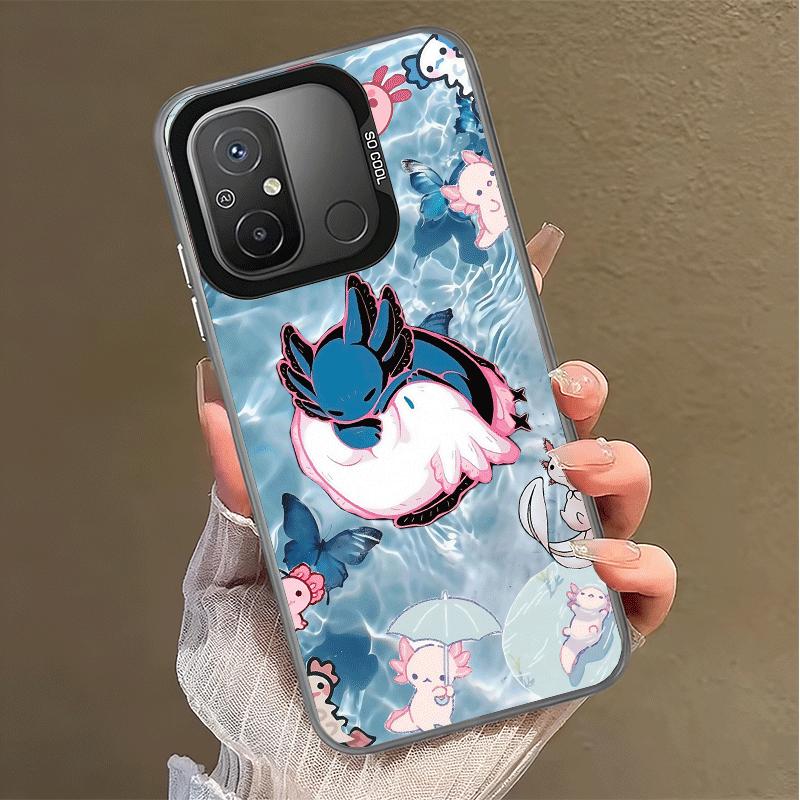 Axolotl Cartoon Cute Shockproof Phone Case for Xiaomi Poco X7 X6 X5 X3 Pro F7 Ultra M8 Redmi 15C 15 14C 13C 12C 10C 13 12 10