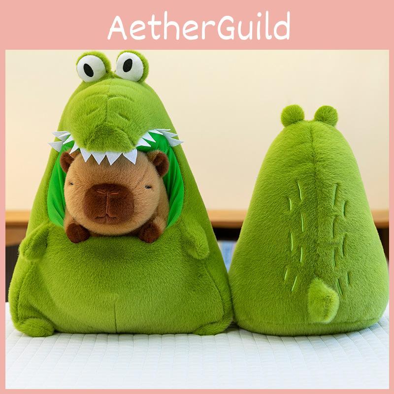 Cartoon Capybara Transformable Plush Toy Detachable Stuffed Animal Pillow Gift