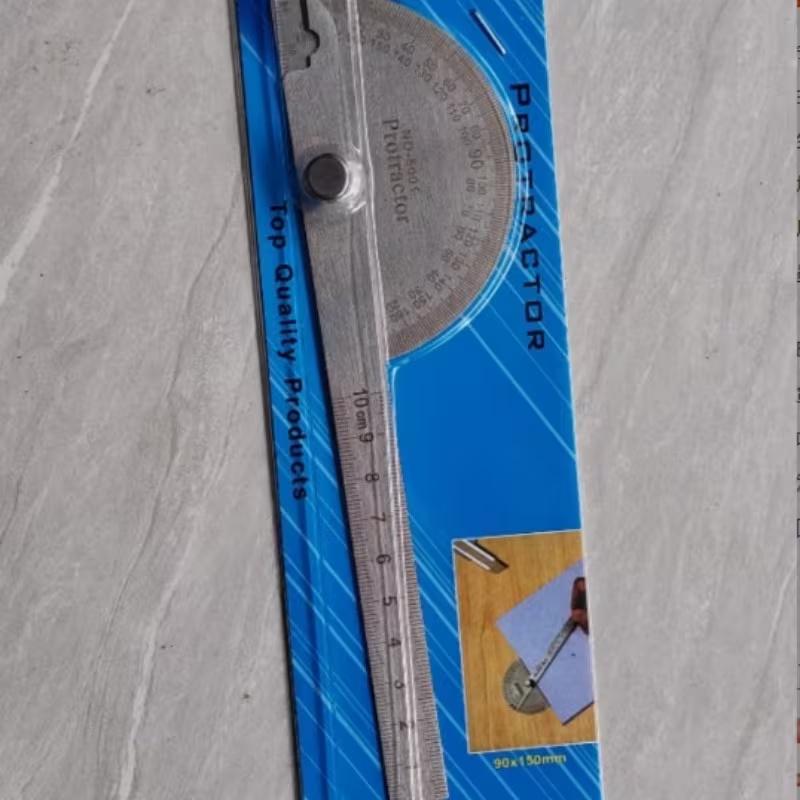

Stainless Steel Adjustable Protractor, Precision Angle Measuring Tool for Woodworking, Carpentry & DIY светло-серый