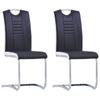 Day and Night - Day and Night Cantilever Dining Chairs 2 Units Black Synthetic Leather