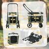 Dog Buggy Pet Buggy Dog Cart, Foldable, Removable Basket, 81 X 58 X 97.5 Cm, Black+Dark Green+White