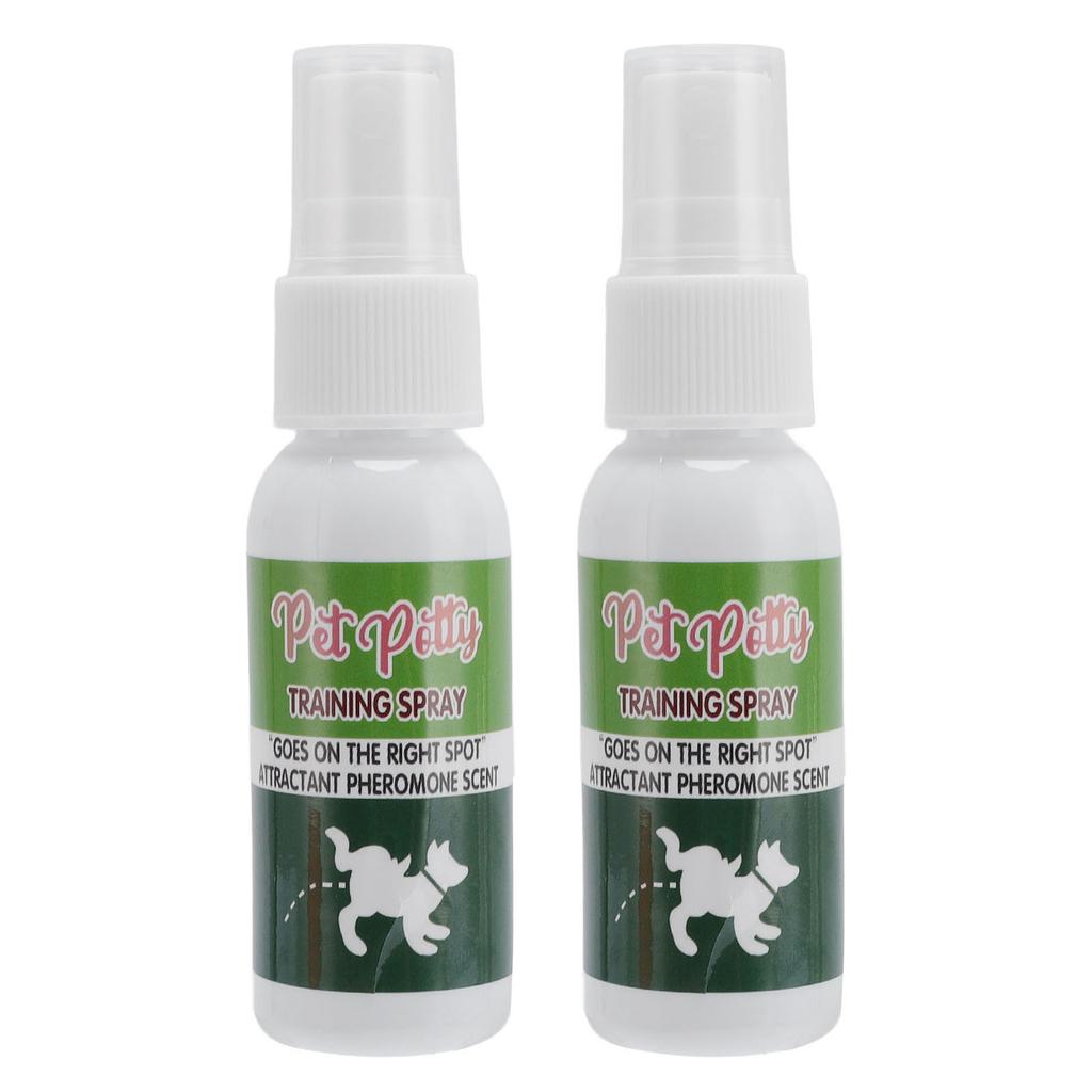 2 buc Spray pentru antrenament olitic pentru animale de companie 30ml Spray pentru pipi cu punct fix pentru cățel de câine pentru interior exterior