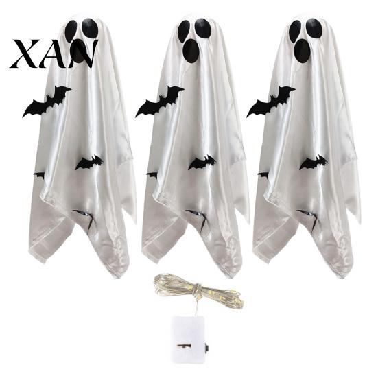 Floating Ghost for Tree Decoration Scary Decor, Spooky Bat Print Hanging Decor Porch Kids Friendly Halloween Tree, Glow-in-the-Dark Outdoor Front Door