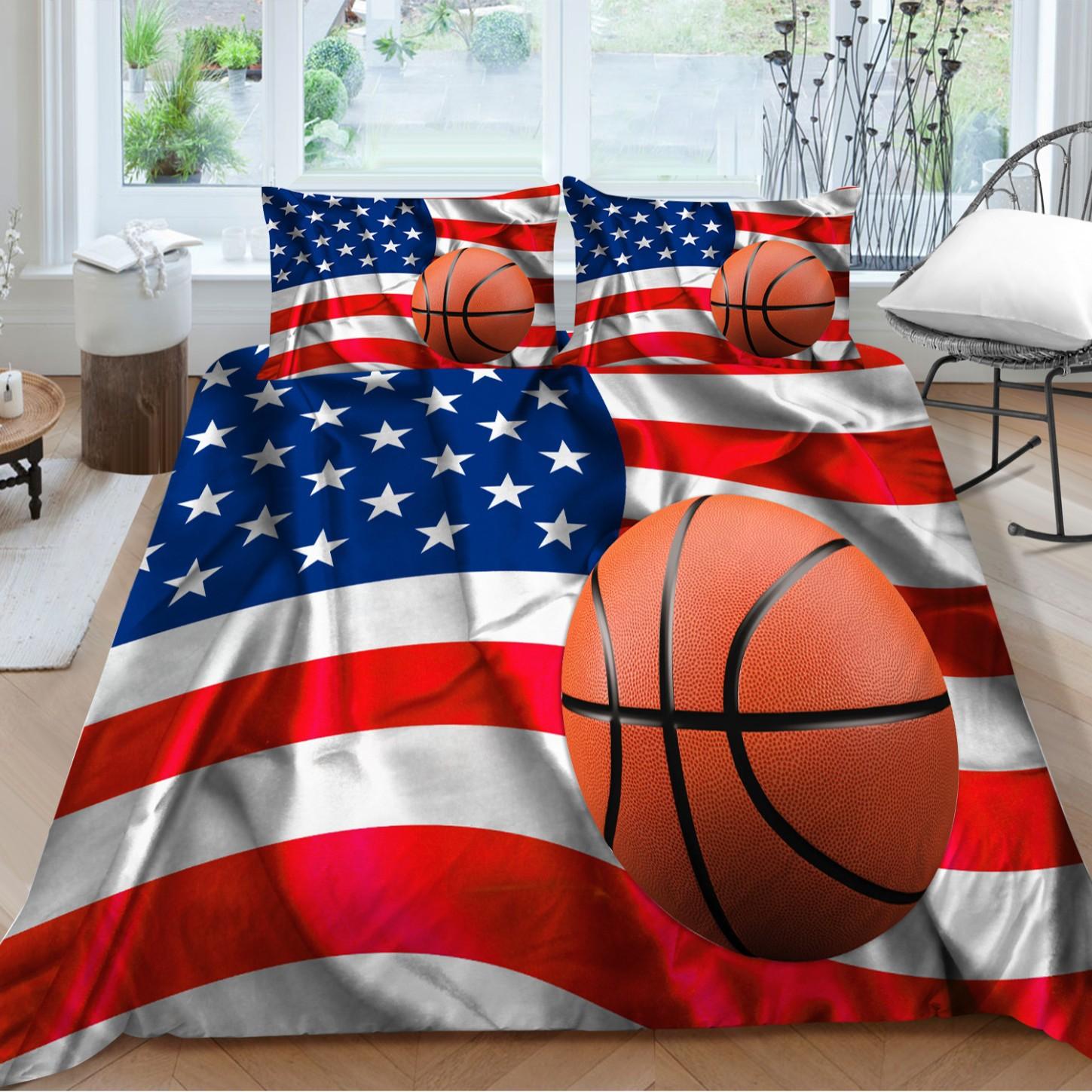 

Basketball Series Bedding Two Or Three-Piece Set Of Sports Style One Piece Can Be Polyester 3D Digital Printing EU single 135*200