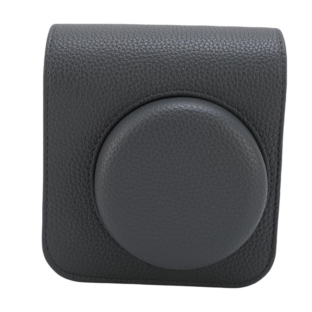 Protective Case Fit for Mini41 Instant Camera Litchi Pattern PU Leather Magnetic Flip Lid Retro Camera Bag with
