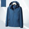 Men's Waterproof Windproof Jacket with Hood Lightweight Outdoor Raincoat for Hiking Climbing