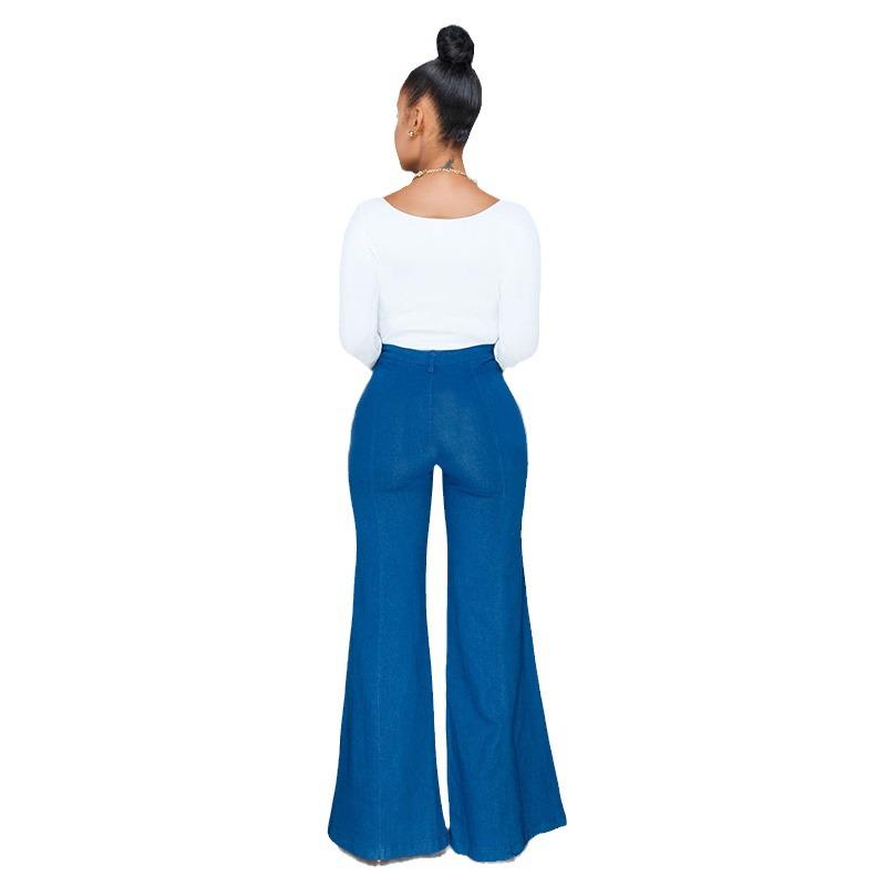 2022 Women's Bell Bottom Denim Long Pants - In Stock Spring Collection