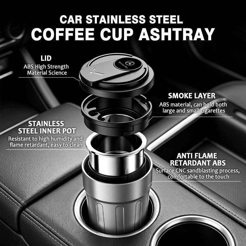 Car Mounted Coffee Cup Style Ashtray Auto Interior Accessories For Benz CITAN VITO SPRINTER CLS SLK Sport ML C200 C260 C300 W205 AM0