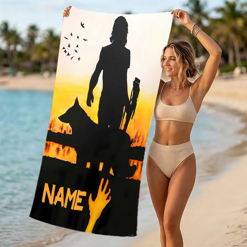 Customizable Personalized Beach Towels The Walking Dead Themed designs.Suitable for the Beach, Yoga, Sports;ideal As Beach Accessories