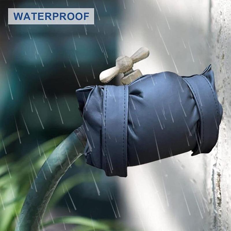 

Winter Outdoor Faucet Leather Cover Protection Anti-Freeze Insulation Sleeve Outdoor Garden Faucet Frost Protective Cover green