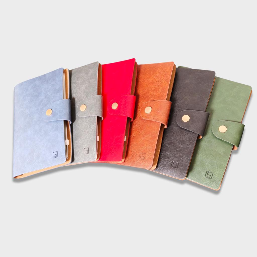 Eishindo A5 Leather System Replaceable Business Classic Design (EI) Planner, Handmade, 6-Ring, Refills, Planner, Loose-Leaf Notebook, (Brown)