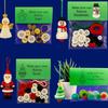 Lustiges Weihnachts-Knopf-Ornament-Bastelset DIY Weihnachts-Knopf-Ornament-Bastelset DIY Knopf-Weihnachtsornament-Set für alle Altersgruppen
