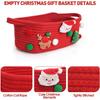 Cotton Basket Christmas Woven Storage Basket with Handles Organizer Bin for Home Kitchen Entryway Bedroom Bathroom Playroom