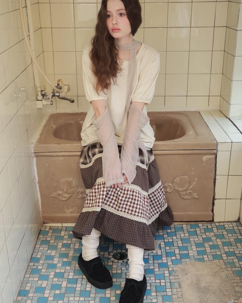 FAZED Back Ribbon Flare Top_Ivory