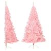 VidaXL Half Artificial Christmas Tree with Stand Pink 240 Cm PVC 344674