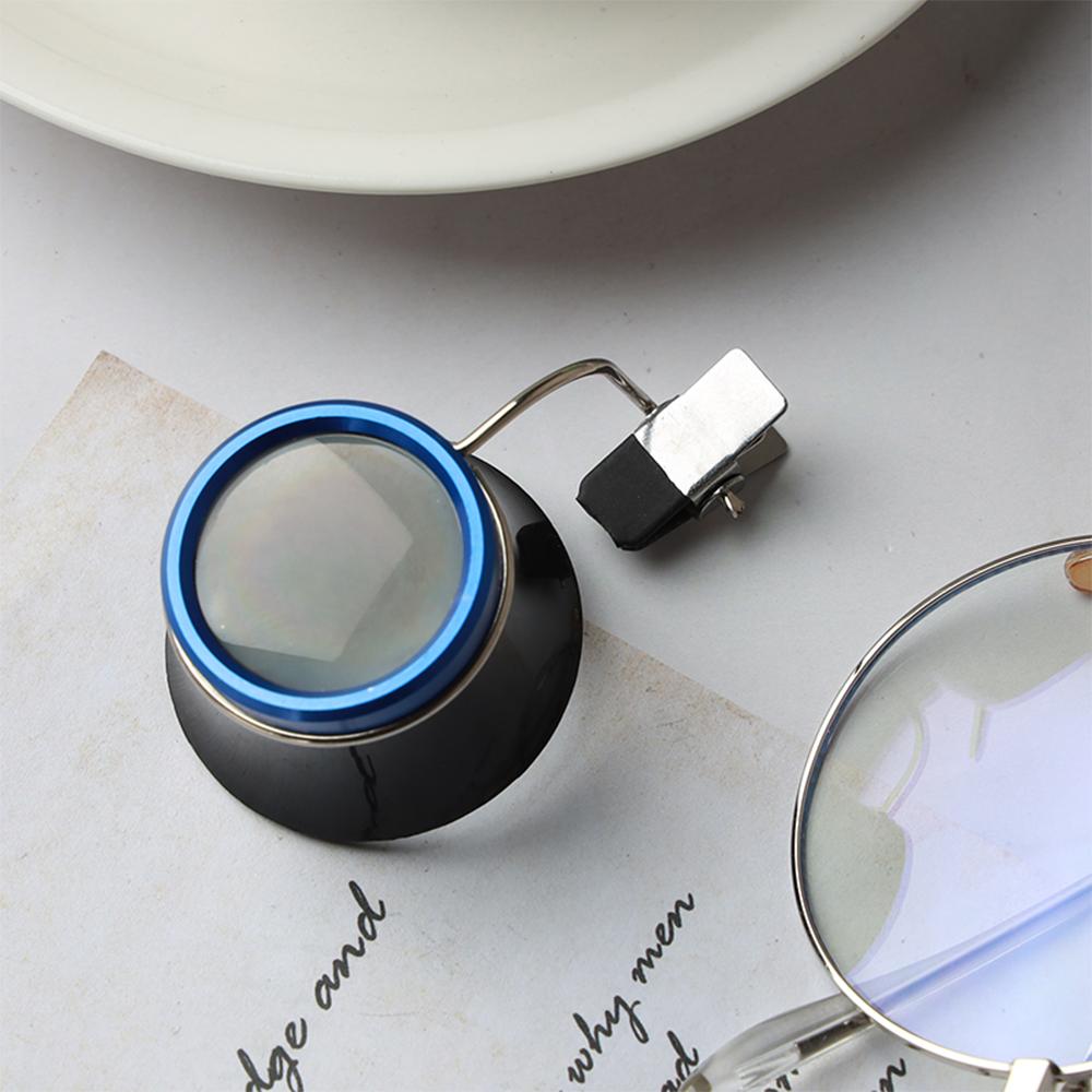 5X 10X 20X Eyeglass Magnifier Clip-On Eye Loupe Magnifying Lens Portable Eyepiece Process Operation Watchmakers Repair Tool