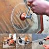1 PC Adjustable Multi-Size Wheel Compass Glass Circle Cutter Tool - Durable Metal & Plastic Construction with Suction Cup Ideal