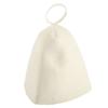 Beige Wool Felt Sauna Hat Cap for Russian Banya Sauna Hut With Hang Loop Supply