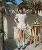 KANDINI Ivory (Color Block) Asymmetrical Pleated Skirt - 26.Ver