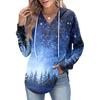 Women's Fashion Women's Lightweight Long Sleeve Pullover With Pockets Preppy Graphic Hoodie