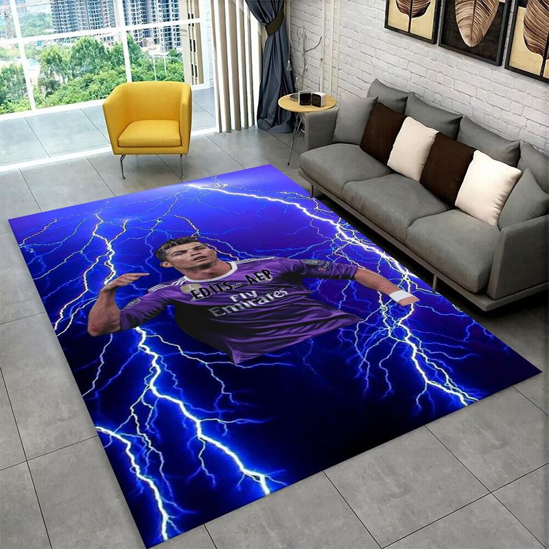 CR7 Goat R-Ronaldo Football Star Carpet Rug for Playroom Bedroom Living Room Sofa Home Decor,kids Area Rug Non-slip Floor Mat