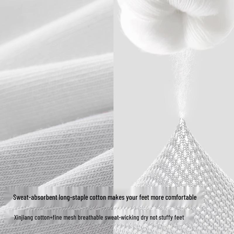 Men's Summer Five-Toe Cotton Socks: Breathable, Antibacterial, Sweat-Absorbent, Anti-Odor, Boneless, Short Sports Socks.