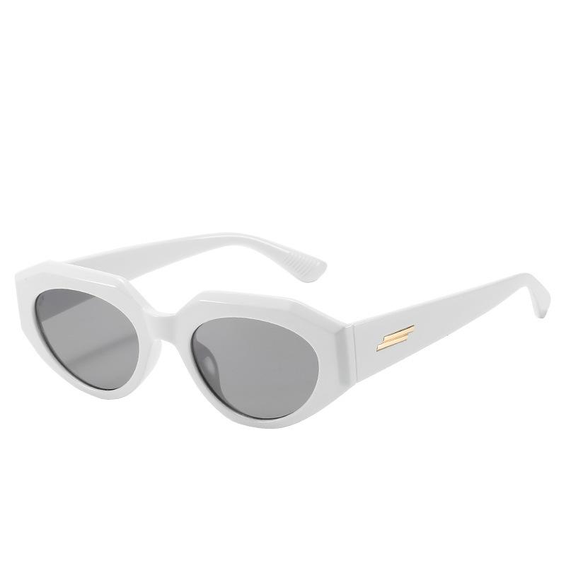 JYL TS Sunglasses Small Cat Eye Gel Metal UV/2231 B-7576 фисташковый