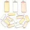 10 Stück 10x25mm Edelstahl Rechteck Cabochon Basis Fassung Rohling Lünette Anhänger Schale Für Schmuckherstellung DIY Anhänger Halskette