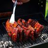 Outdoor Rib Roaster Barbecue With Detachable Features Heat Resistant Coating Spacious Cooking Area Easy Maintenance Camping Essential