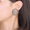 Traditional German Oxidised Silver Alloy Stud Earrings for Women & Girls, Silver