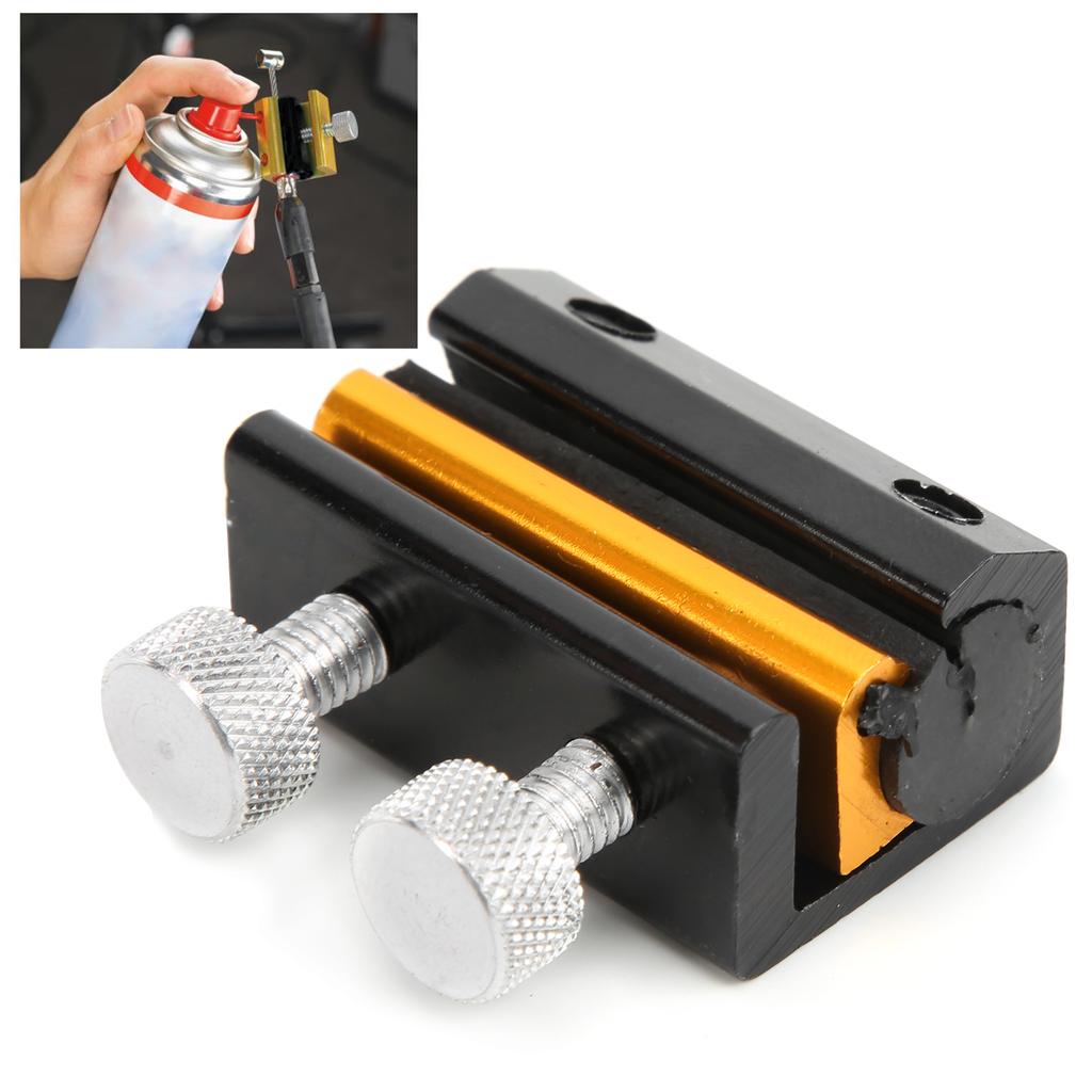 Oliatore Doppio per Cavi Moto Luber Lubrificatore Strumento Alluminio Gomma Modifica per ATV Nero Oro