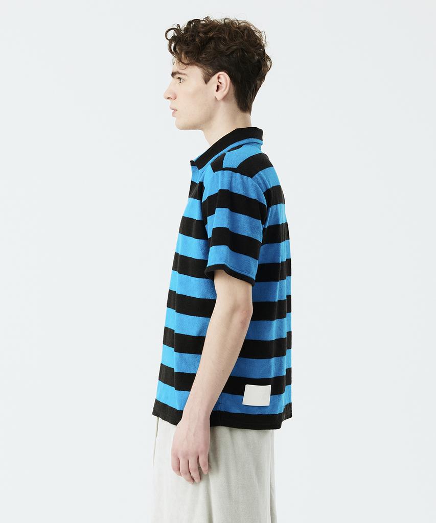 ZAKOPANE Happy Terry Polo Shirt_Stripe Blue