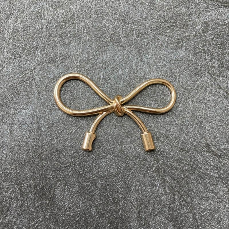 Elegant Gold/Silver Bowknot Adornment Stylish Craft Accessory Metal Butterfly Knots for DIY Crafts and Phone Decoration