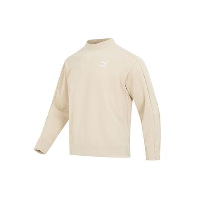 T7 Mock Neck Crew Sweatshirt Men Tops Khaki 620605-88