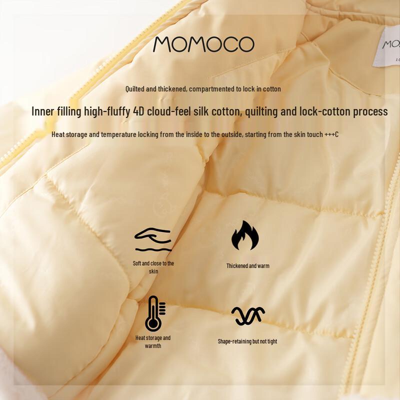 MOMOCO Girls' Winter Hooded Padded Jacket