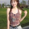 Girls Cartoon Cute Vest Sling Tank Tops Backless Fashion Women Tees Sleeveless