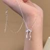 Bowknot Pendant Necklace Exquisite Clavicle Chain Fashion Elegant Necklace for Women Temperament Collar Chains Charm Jewelry