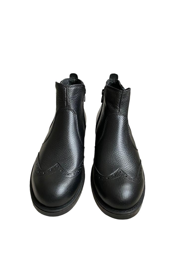 Men's Fashion Genuine Leather Flat Heeled Boots Bootie Winter Furry Classic Boots Shoes