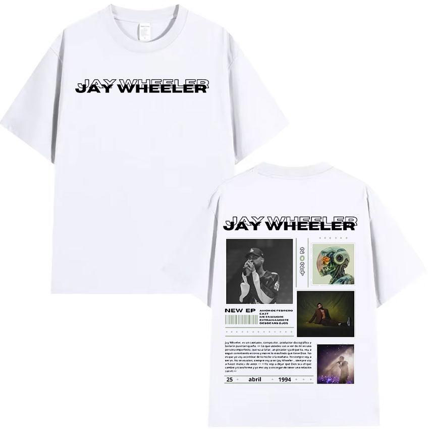 Rap Singer JAY WHEELER Touring 2025 Tour Pattern Tshirt Summer Mens Womens Fashionable Hiphop Gothic Y2K Cotton Tshirt