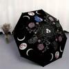 Mystic Moon Phase Floral TapestryUmbrella, Portable 3-Fold Umbrella for Men & Women,Christmas Gift ES235