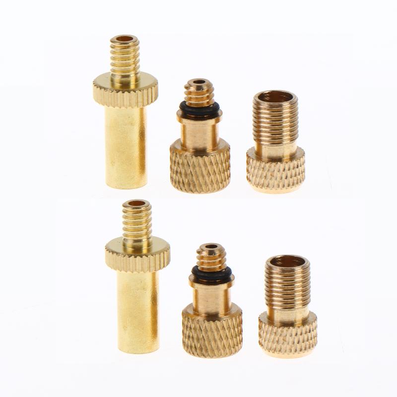 Universal Brass Bicycle Valve Adapter Presta Schrader Dunlop Converter Multi-Type Inflation Adaptor For Bike Pump Inflation